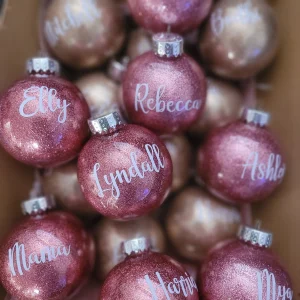 Personalised Glittered Bauble