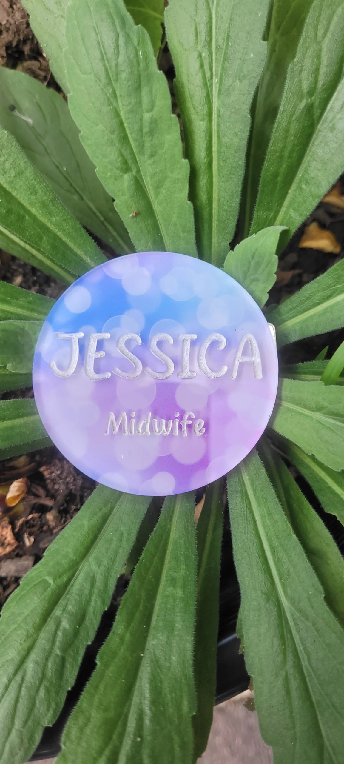 Acrylic engraved name tags