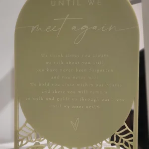 Acrylic Memorial Sign