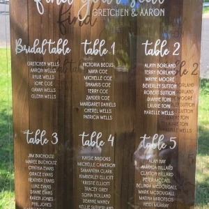 Acrylic Seating Chart